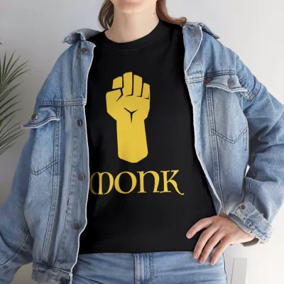 Monk | Unisex T-shirt | Dungeons and Dragons Style | Pathfinder Style | Fantastic Gift | Metal D20 Shirt | Dragon Dice Shirt - Image 45