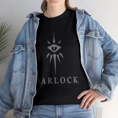 Warlock | Unisex Class T-shirt | Dungeons and Dragons Style | Pathfinder | Fantastic Gift | Metal D20 Shirt | Dragon Dice Shirt - Image 33