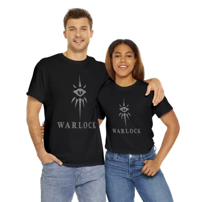 Warlock | Unisex Class T-shirt | Dungeons and Dragons Style | Pathfinder | Fantastic Gift | Metal D20 Shirt | Dragon Dice Shirt - Image 34