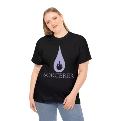 Sorcerer | Unisex Class T-shirt | Dungeons and Dragons Style | Pathfinder Style | Fantastic Gift | Metal D20 Shirt | Dragon Dice Shirt - Image 25