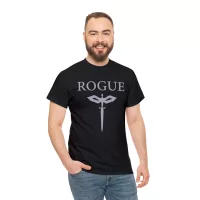 Rogue | Unisex Class T-shirt | Dungeons and Dragons Style | Pathfinder Style | Fantastic Gift | Metal D20 Shirt | Dragon Dice Shirt