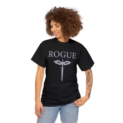Rogue | Unisex Class T-shirt | Dungeons and Dragons Style | Pathfinder Style | Fantastic Gift | Metal D20 Shirt | Dragon Dice Shirt - Image 4