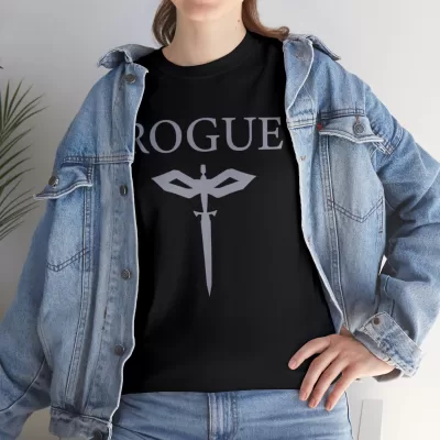 Rogue | Unisex Class T-shirt | Dungeons and Dragons Style | Pathfinder Style | Fantastic Gift | Metal D20 Shirt | Dragon Dice Shirt - Image 9