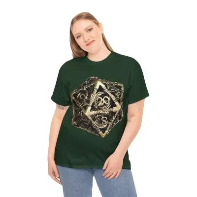 Metal D20 | Unisex T-shirt | Dungeons and Dragons Style | Pathfinder Style | Fantastic Gift | Dragon Shirt | DND Gift - Image 41