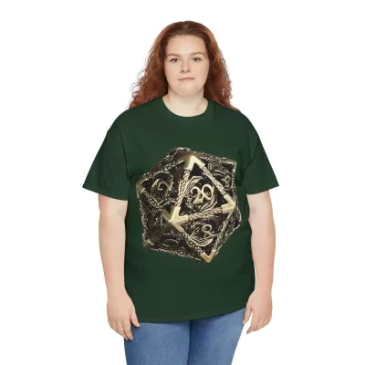 Metal D20 | Unisex T-shirt | Dungeons and Dragons Style | Pathfinder Style | Fantastic Gift | Dragon Shirt | DND Gift - Image 43