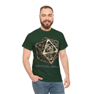 Critical Roll | Unisex T-shirt | Dungeons and Dragons Style | Pathfinder Style | Fantastic Gift | Metal D20 Shirt | Dragon Dice Shirt - Image 37