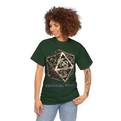 Critical Roll | Unisex T-shirt | Dungeons and Dragons Style | Pathfinder Style | Fantastic Gift | Metal D20 Shirt | Dragon Dice Shirt - Image 40