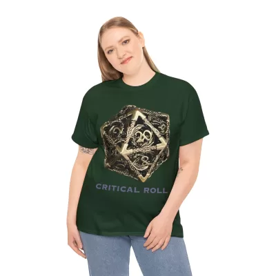 Critical Roll | Unisex T-shirt | Dungeons and Dragons Style | Pathfinder Style | Fantastic Gift | Metal D20 Shirt | Dragon Dice Shirt - Image 41