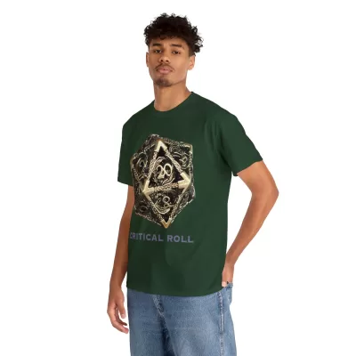 Critical Roll | Unisex T-shirt | Dungeons and Dragons Style | Pathfinder Style | Fantastic Gift | Metal D20 Shirt | Dragon Dice Shirt - Image 42