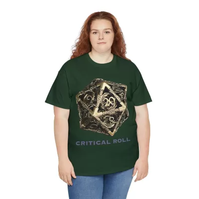 Critical Roll | Unisex T-shirt | Dungeons and Dragons Style | Pathfinder Style | Fantastic Gift | Metal D20 Shirt | Dragon Dice Shirt - Image 43