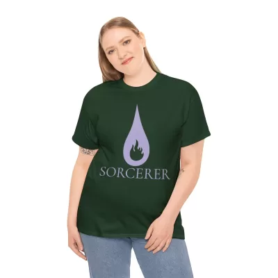 Sorcerer | Unisex Class T-shirt | Dungeons and Dragons Style | Pathfinder Style | Fantastic Gift | Metal D20 Shirt | Dragon Dice Shirt - Image 49