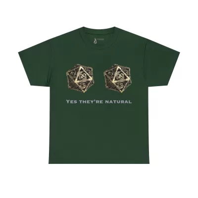 Natural D20 | Unisex T-shirt | Dungeons and Dragons Style | Pathfinder Style | Fantastic Gift | Metal D20 Shirt | Dragon Dice Shirt - Image 38
