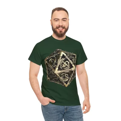 Metal D20 | Unisex T-shirt | Dungeons and Dragons Style | Pathfinder Style | Fantastic Gift | Dragon Shirt | DND Gift - Image 37