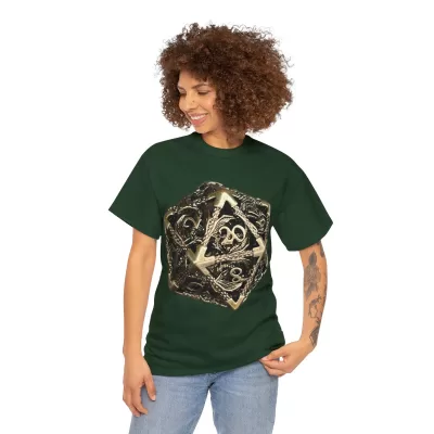 Metal D20 | Unisex T-shirt | Dungeons and Dragons Style | Pathfinder Style | Fantastic Gift | Dragon Shirt | DND Gift - Image 40